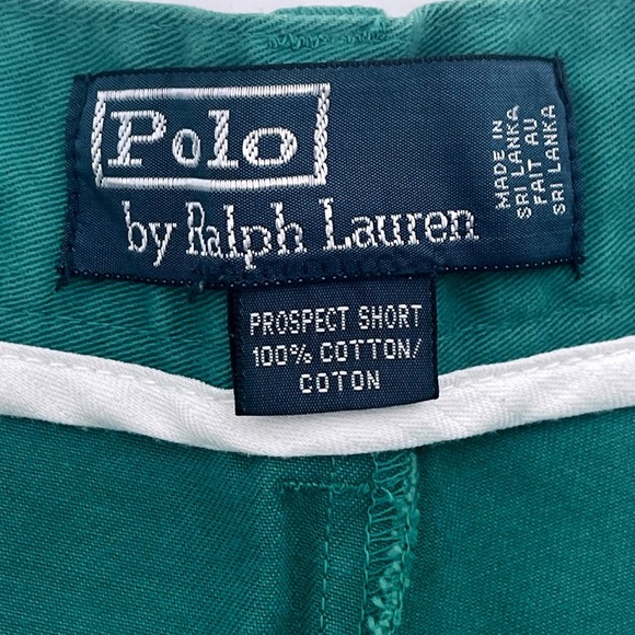 Polo Ralph Lauren Mens Prospect Shorts Green Embroidered Pony Cotton Size 30 - Picture 3 of 8